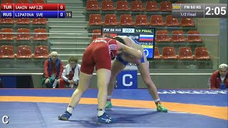 Semifinal FW - 60 kg: Svetlana LIPATOVA (RUS) df. Hafize SAHIN (TUR), 4-4