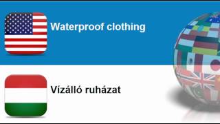 Learn Hungarian vocabulary #Topic = Weatherproof clothing