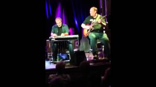 Evi Tausen on stage with the Time Jumpers and Vince Gill