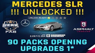 Asphalt 9 | Opening 90 Packs Mercedes SLR McLaren | UNLOCK + Upgrades 1⭐️