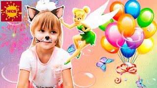 Праздник для детей: ДР Миланы. Пришли ее друзья и фея Динь-Динь. Торт и подарки [Milana Cutie Show]