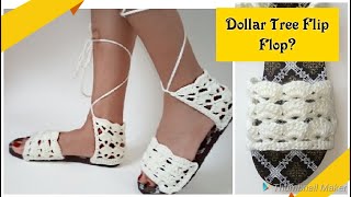 ⭐Crochet Sandals With Flip Flop Soles⭐ Day 5 Scrap Yarn Crochet Projects