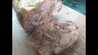 Сальтисон из свиной головы в духовке. Свиной зельц.