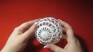 Елочный шар крючком_Christmas ball crochet #Елочныйшар  #Елочныйшаркрючком  #Christmasballcrochet