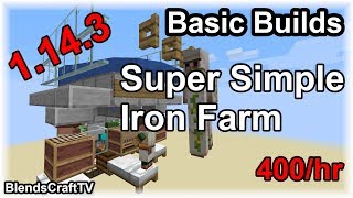 Simple Iron Farm - Minecraft 1.14.3 Java - Basic Builds