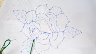 Amazing hand embroidery 2019.... Beautiful rose Embroidery.....rose flower design