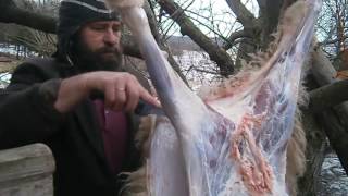 Забой барана. А сколько вышло мяса?