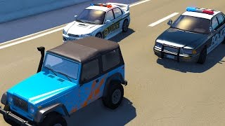 High Speed Police Chases and Roadblock Crashes! - BeamNG Drive Crash Test Compilation Gameplay