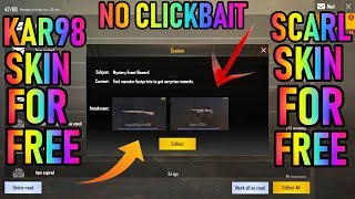 FREE KAR98K SKIN,SCARL SKIN,AKM SKIN IN PUBG MOBILE ABSOLUTELY FREE NO CLICKBAIT
