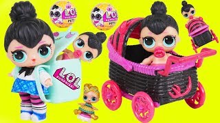 Spice Baby Custom Big LOL Surprise Dolls Strollers + Lil Sisters 5 Layers - Giant Toy Wave 2 Video