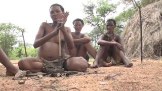 Africa - San People (Bushmen) Village Life