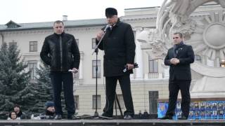Виступ Михайла Загородного перед фермерами на майдані Незалежності