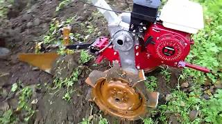 Самодельный плуг и грунтозацепы.Мотоблок Пахарь .Тест. ч 2.Homemade plow and lugs.