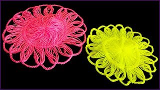 Мотив на вилке. Вязание мотива. Вязание на вилке. Мотив крючком. Часть 2. (crochet motif. P. 2)