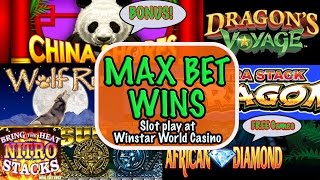 **MAX BET WINS** ✦ Slot Play at Winstar World Casino✦ 9.10.16