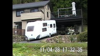 キャンピングトレーラー ユーロムーバーで車庫出し（８倍速）