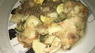 США ?? Флорида мои рецепты. Курица с кабачками и картошкой   цукини  в духовке. Очень вкусно ?