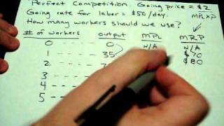 Marginal Revenue Product, Marginal Product of Labor, MRP, MPL Explanation