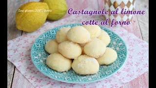 Castagnole  al limone cotte al forno. Ricetta senza glutine e senza burro