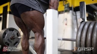 IFBB Pro Brandon Curry Trains Hamstrings and Calves 4 Weeks Out from the 2014 Arnold Classic