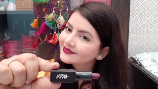 Nykaa so matte mini lipstick new shade wicked wine review swatches | AFFORDABLE mini lipstick | RARA