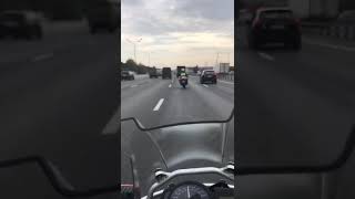 Погоня ГИБДД ДПС за пьяной женщиной на Мазда СХ-5 НА МКАДе