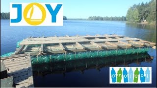 Катамаран из пластиковых бутылок – Понтон на воде / Catamaran of plastic bottles – Pontoon
