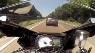 Suzuki GSXR 750 vs BMW S1000RR (GoPro Hero 2)
