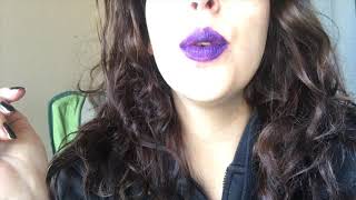 Goddess D Smoking in Purple Lipstick
