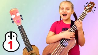 Полина и Квадроух дают урок 1 по игре на укулеле для детей в студии "Просто Укулеле". Виды укулеле.