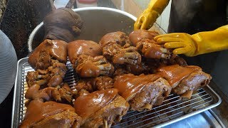 산본시장 족발, 20가지 야채 과일 한약재 - 산본시장과 범계 / Korean Braised Pig's Trotters (Jokbal) - Korean Street Food