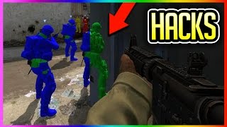 "CSGO CHEATS" WALLHACKS!! CS:GO HACKS + WORST WALLHACKER EVER! (CS GO Overwatch Funny Moments)
