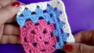 Вязание крючком Урок 243 Как вязать квадрат Crochet granny square