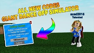 ALL NEW CODES ROBLOX GIANT DANCE OFF SIMULATOR