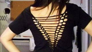 Cut up the Back of your T-Shirt - Simple DIY Tutorial