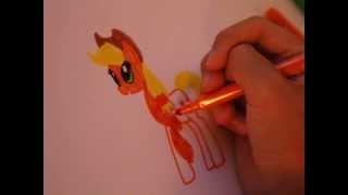 Как Нарисовать Пони Эпплджек♥