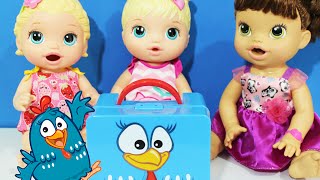 Baby Alive Minha Boneca Surpresa Kinder Ovo e Barbie Maleta Galinha Pintadinha Surprise Eggs Toys