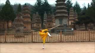 Shifu Yan Jun  performing Shaolin Stick