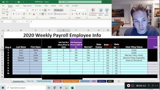 Weekly Payroll in Excel 2020 North Carolina Edition