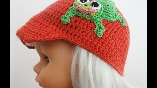 Шапочка с козырьком Ч-1 Cap with a visor Crochet Р-1