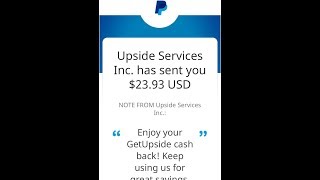 Proof of Cash Back from GetUpSide app - SAVE MONEY ON GAS