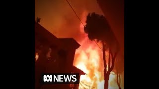 Dramatic escape for man who filmed deadly Greece blaze