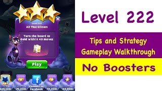 Bejeweled Stars Level 222 Tips and Strategy Gameplay Walkthrough No Boosters