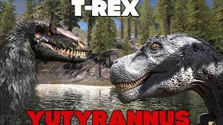 Битва в АРК 1 | Рекс против Ютироанус | T-Rex vs Yutyrannus