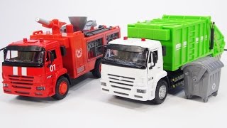 Пожарная и Мусоровоз - модели Автопарк, серия КАМАЗ