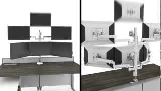 Humanscale M/Flex Best monitor arm mount & Most Dynamic