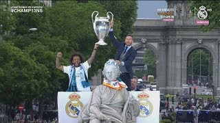 REAL MADRID FIESTA en CIBELES LaDecimoTercera #CHAMP13NS #HalaMadrid (27/05/2018)