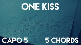 How To Play One Kiss by Calvin Harris, Dua Lipa | Capo 5 (5 Chords) Guitar Lesson