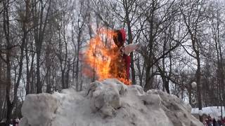 Сжигание чучела Масленицы Burning effigies of Carnival