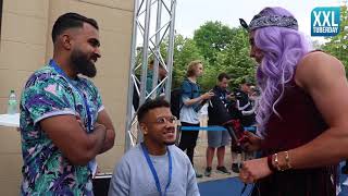 Leeroy Matata auf dem Blue Carpet beim XXL TuberDay im Movie Park Germany 2018